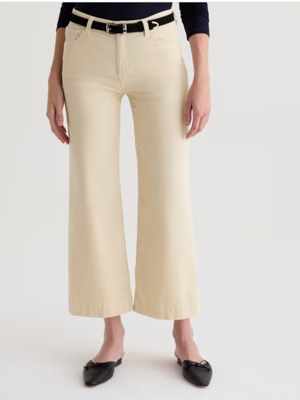 AG Denim Saige Wide Leg Crop Corduroy Pant